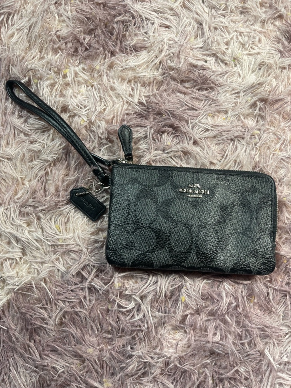 Coach double zip wristlet